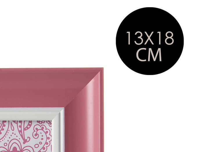 Giftdecor Portafotos 13x18 cm Rosa Plástico y Cristal (Set de 24)