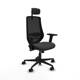 PIQUERAS Y CRESPO Silla de oficina Mardos Gris oscuro y Negro