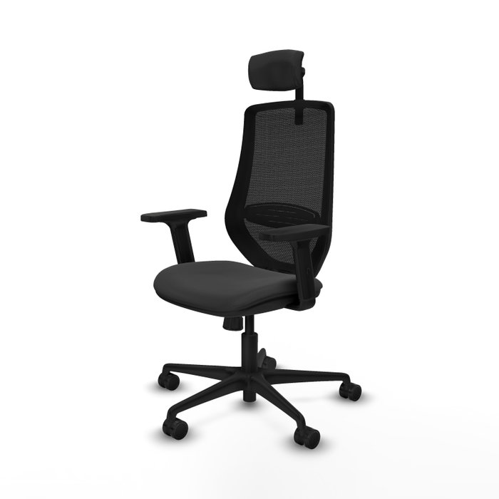 PIQUERAS Y CRESPO Silla de oficina Mardos Gris oscuro y Negro