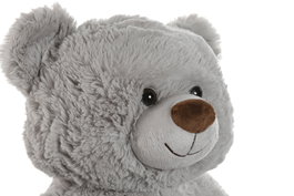 DKD Home Decor Peluche Oso Gris Marron Blanco 34 x 40 x 34 cm (3 Unidades)