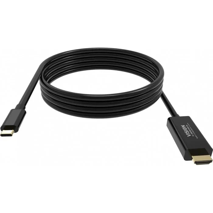 Vision Cable Vision TC 2MUSBCDP8K/BL DisplayPort a USB Tipo C 2 Metros Macho-Macho 8K Negro