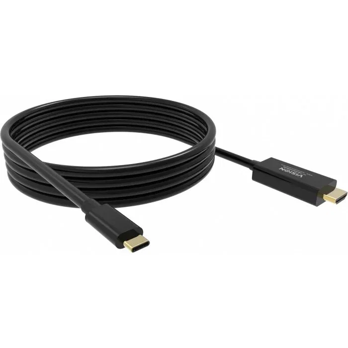 Vision Cable Vision TC 2MUSBCDP8K/BL DisplayPort a USB Tipo C 2 Metros Macho-Macho 8K Negro
