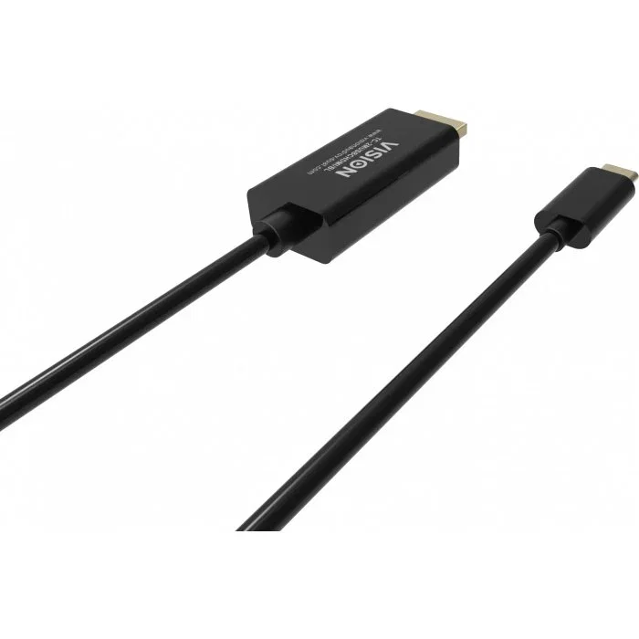 Vision Cable Vision TC 2MUSBCDP8K/BL DisplayPort a USB Tipo C 2 Metros Macho-Macho 8K Negro