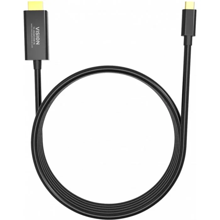 Vision Cable Vision TC 2MUSBCDP8K/BL DisplayPort a USB Tipo C 2 Metros Macho-Macho 8K Negro