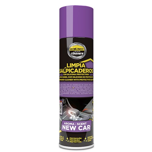 Abc MOT60001 Spray Salpicaderos con Silicona Protectora 250 ml Aroma New Car para Coche, Moto y Hogar, Limpia Plástico y Vinilo, ABC Car Cleaners