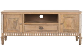DKD Home Decor Mueble TV Romantico Marron 42 x 55 x 133 cm