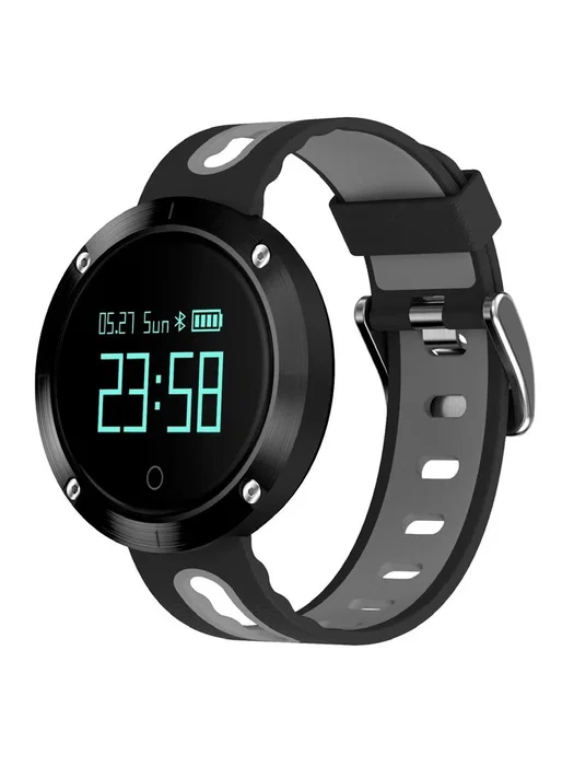 Billow XS30BG Reloj Inteligente Deportivo con Pantalla OLED 2.41 cm (0.95"), Pulsómetro, Podómetro, Resistente al Agua IP67, Bluetooth 4.0 - Negro / Gris Plata