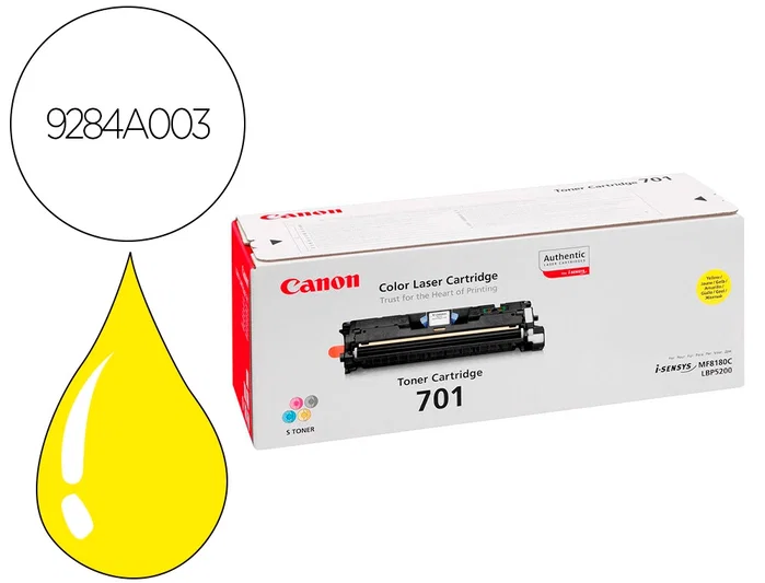 Canon CRG-701Y Tóner Amarillo Canon CRG-701Y Tóner Amarillo