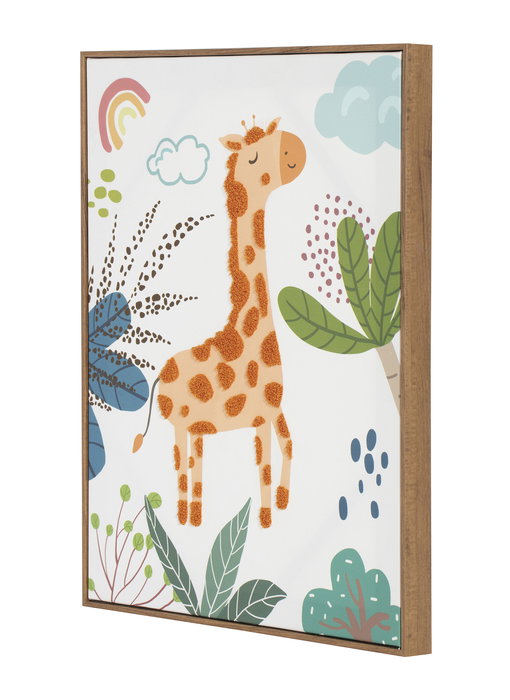 DKD Home Decor Cuadro Animal Selva Lienzo Poliester PS Verde Blanco Naranja 3 x 50 x 40 cm (3 Unidades)