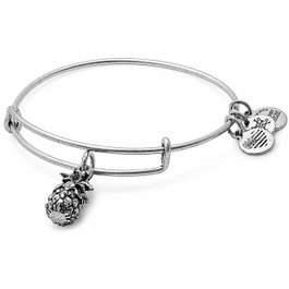 Alex And Ani Pulsera Piña 3 Acabados Gris