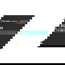 Teltonika RUT260 Router Industrial LTE CAT6 WiFi con 3 Antenas, 2 Puertos LAN, Para Montaje en Pared/DIN, Negro/Azul - Aluminio/Plástico