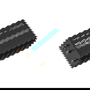 Teltonika RUT260 Router Industrial LTE CAT6 WiFi con 3 Antenas, 2 Puertos LAN, Para Montaje en Pared/DIN, Negro/Azul - Aluminio/Plástico