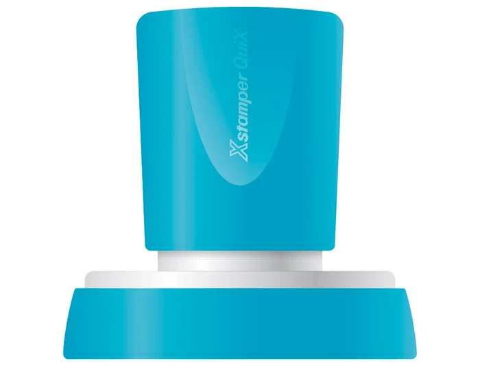 X'stamper Sello Quix Personalizable Redondo Color Azul Diámetro 38 mm Q-53
