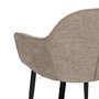 Silla Taupe Tejido-Metal Contract 61 X 59,50 X 83 cm (Set de 2)