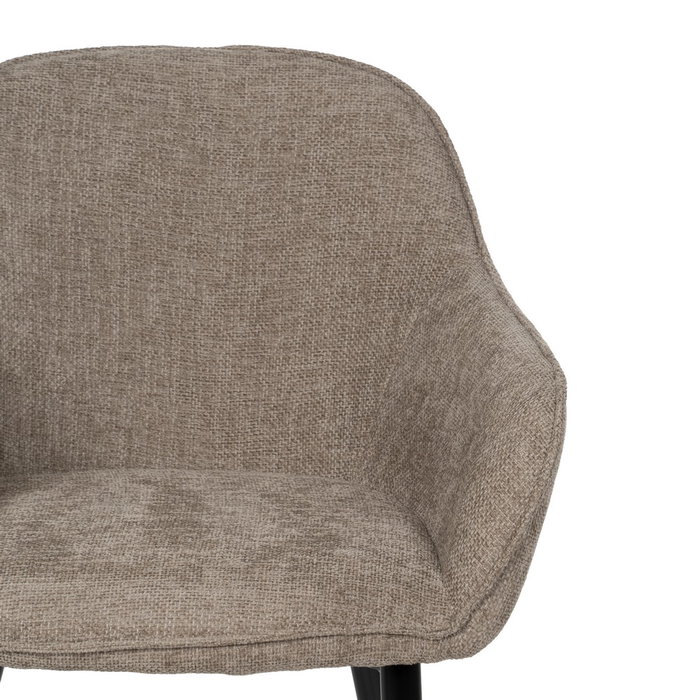Silla Taupe Tejido-Metal Contract 61 X 59,50 X 83 cm (Set de 2)