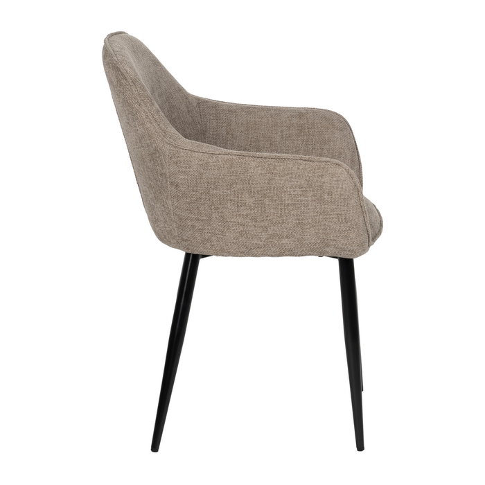 Silla Taupe Tejido-Metal Contract 61 X 59,50 X 83 cm (Set de 2)