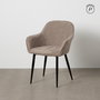 Silla Taupe Tejido-Metal Contract 61 X 59,50 X 83 cm (Set de 2)