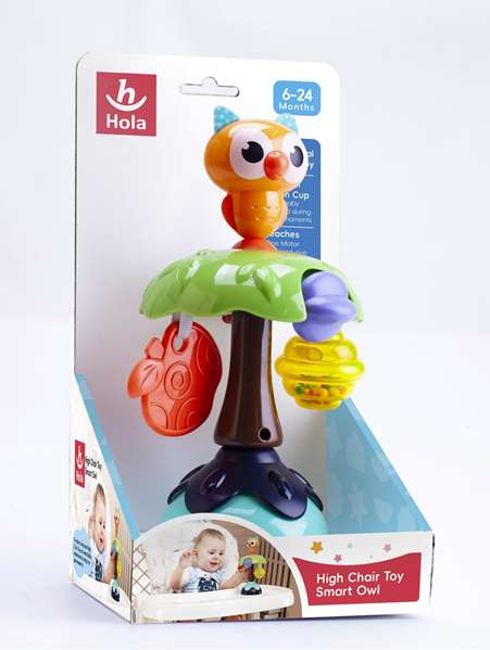 Hola Sonajero con ventosa Búho o Pavo Real modelos surtidos