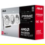 ASUS Prime RX 9070 XT Radeon 16GB GDDR6 256-bit OC Edition Blanco - Tarjeta Gráfica PCIe 5.0, 7680x4320, 3 Ventiladores Axial-tech