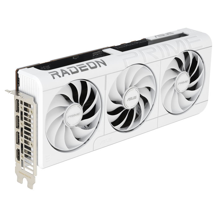 ASUS Prime RX 9070 XT Radeon 16GB GDDR6 256-bit OC Edition Blanco - Tarjeta Gráfica PCIe 5.0, 7680x4320, 3 Ventiladores Axial-tech
