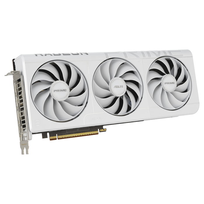 ASUS Prime RX 9070 XT Radeon 16GB GDDR6 256-bit OC Edition Blanco - Tarjeta Gráfica PCIe 5.0, 7680x4320, 3 Ventiladores Axial-tech