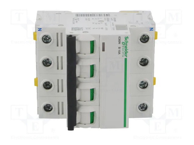 SCHNEIDER ELECTRIC Interruptor magnetotérmico iC60N 10A 3+N 6kA