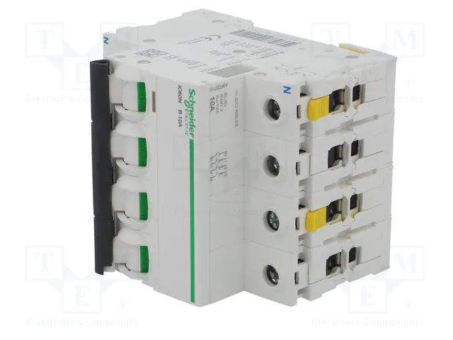 SCHNEIDER ELECTRIC Interruptor magnetotérmico iC60N 10A 3+N 6kA