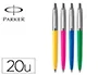 Parker Jotter Originals Años 90 Bolígrafo Lote 20 Unidades Colores Surtidos Tinta Azul Cuerpo Plástico Retro Clip Flecha Francia