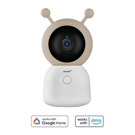 NetAtmo Babyphone Cámara OBC-01-EU con Audio Bidireccional, Batería Recargable, Modo Noche, Wi-Fi/Ethernet, 110 Grados, Compatible con iOS y Android, Color Blanco