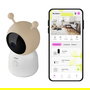 NetAtmo Babyphone Cámara OBC-01-EU con Audio Bidireccional, Batería Recargable, Modo Noche, Wi-Fi/Ethernet, 110 Grados, Compatible con iOS y Android, Color Blanco
