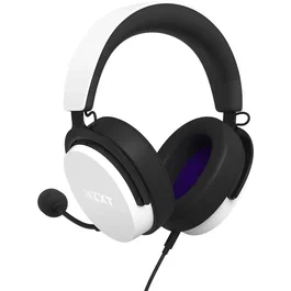 NZXT Relay Gaming Auriculares AP-WCB40-W2, Diadema Circumaural Alámbrico con Micrófono Boom y Control de Volumen, para Juego, Color Blanco