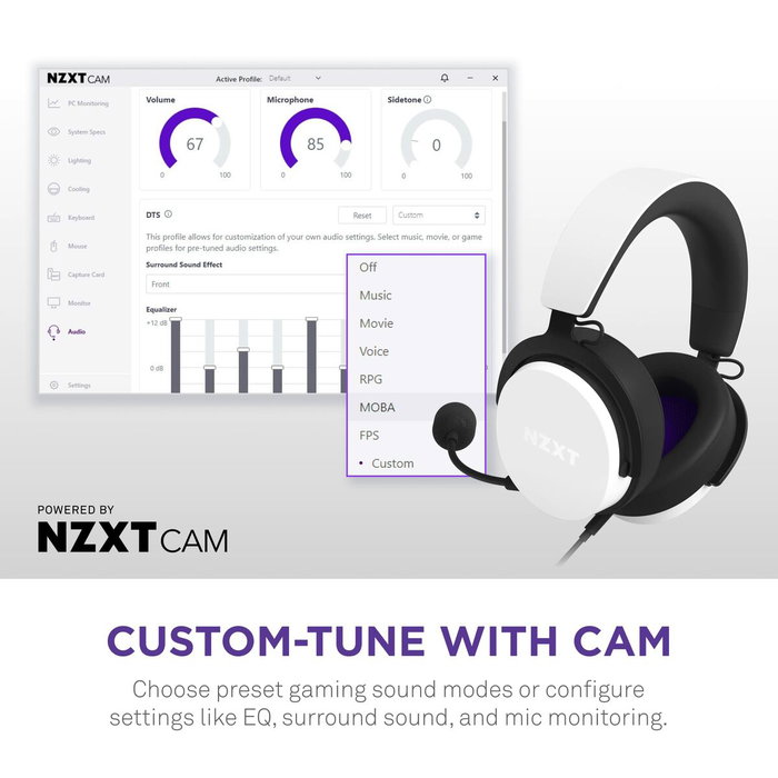 NZXT Relay Auriculares Gaming AP-WCB40-W2 Blanco