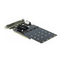 DeLOCK 90409 Tarjeta PCI Express x8/x16 para 4 Unidades NVMe M.2 Internas - PCIe 3.0, Enfriamiento Activo con Ventilador, Compatible con Windows y Linux