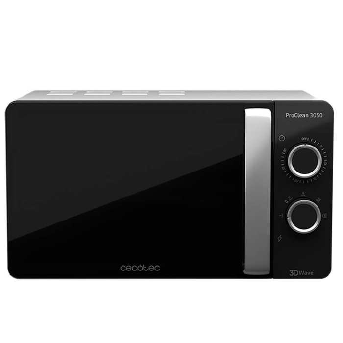 Cecotec ProClean 3050 Microondas Encimera 20 L con Tecnología 3DWave y Revestimiento Ready2Clean, 700 W, Puerta FullCrystal, Plateado Cecotec ProClean 3050 Microondas Encimera 20 L con Tecnología 3DWave y Revestimiento Ready2Clean, 700 W, Puerta FullCrystal, Plateado