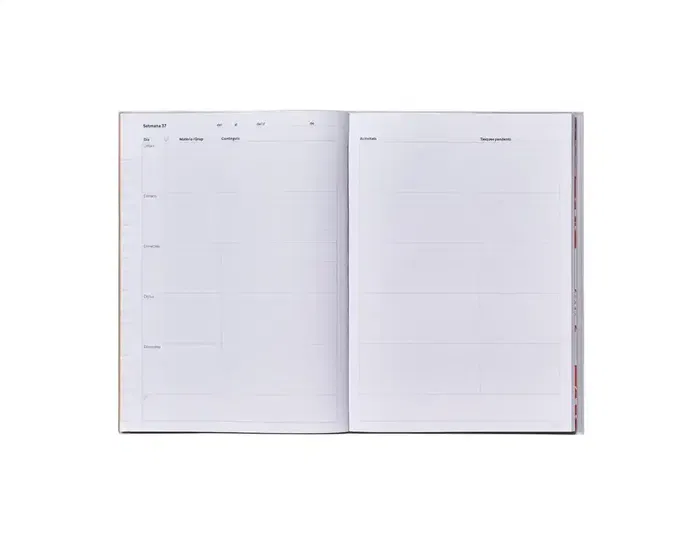 Additio Cuaderno de Tutoría DIN A4 para Planificación Semanal y Evaluación Continua con Funda y Calendario