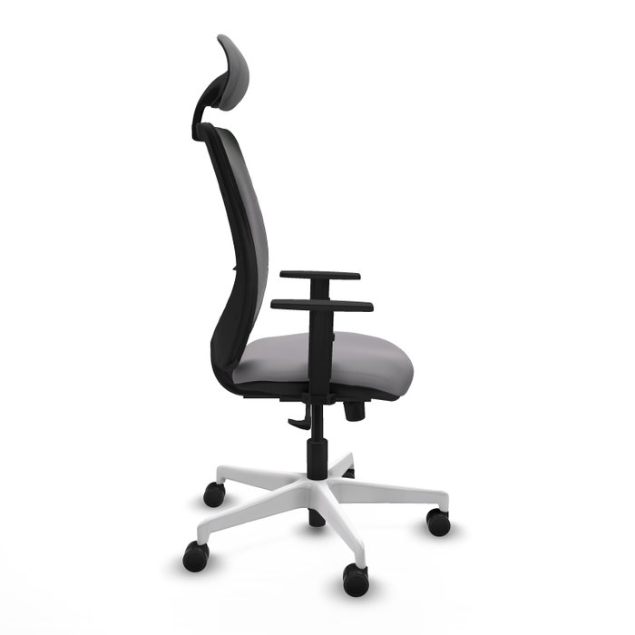 PIQUERAS Y CRESPO Silla de oficina Zulema con Mecanismo Sincro, Gris y Negro