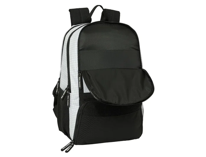 Safta Mochila Padel Real Madrid Equipación 24/25, Negro, Dimensiones: 42 x 30 x 17 cm
