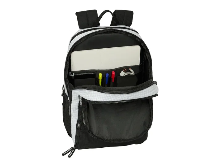 Safta Mochila Padel Real Madrid Equipación 24/25, Negro, Dimensiones: 42 x 30 x 17 cm