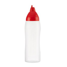 Normaplas Dosificador de Salsas Rojo 75 cl, 25.1 cm de Alto x 8 cm de Diámetro, Polietileno para Cocina
