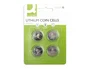 Q-connect Pila Boton Litio CR2032 3V Blister 4 Unidades