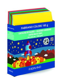 Cartulina 50X65 Fabriano Colore 185G Expositor+Contenido 450 Uds (50Xam. Canario, Rojo Y Negro,25Xamarilllo Intenso, Naranja, Rosa,Violeta, Azul Cielo, Turquesa, Azul Marino, Lima, Verde Intenso, Terracota, Crema Y Gris)