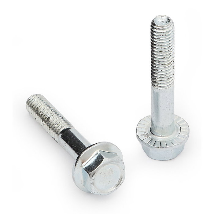 UCAFIX Tornillo Hexagonal Grafilado M6 de 30 mm con Brida Dentada, Acero Zincado UCAFIX Tornillo Hexagonal Grafilado M6 de 30 mm con Brida Dentada, Acero Zincado