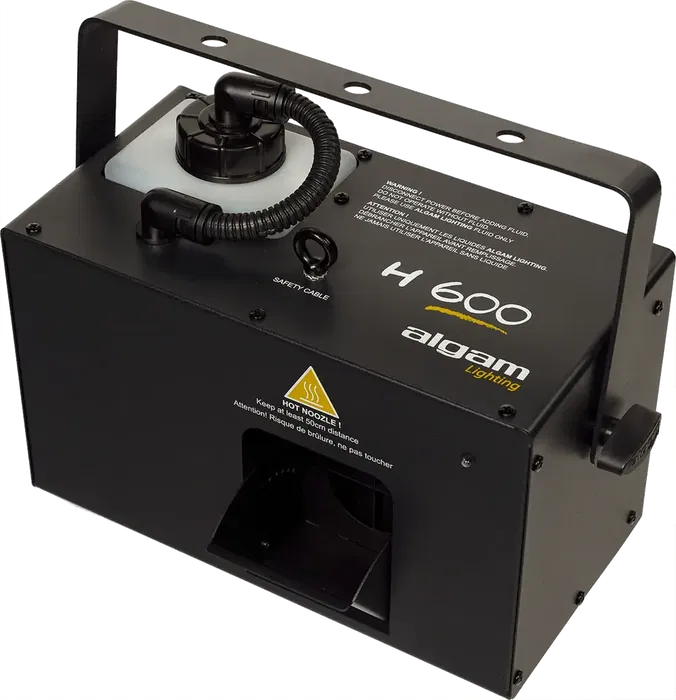 Algamlight Máquina de Niebla 600W con Control DMX y Temporizador, Salida 250m3/min, Depósito 1.2L, Pantalla LCD
