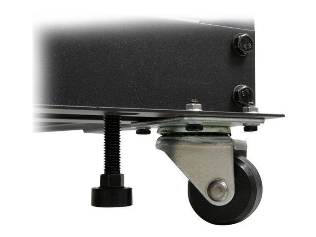 StarTech - Rack de Montaje 19" 42U, Marco Abierto 4 Columnas Ajustable con Ruedas, Soporte para Servidores, Compatible con EIA-310-D, Hasta 600 kg de Carga, Color Negro