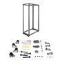 StarTech - Rack de Montaje 19" 42U, Marco Abierto 4 Columnas Ajustable con Ruedas, Soporte para Servidores, Compatible con EIA-310-D, Hasta 600 kg de Carga, Color Negro