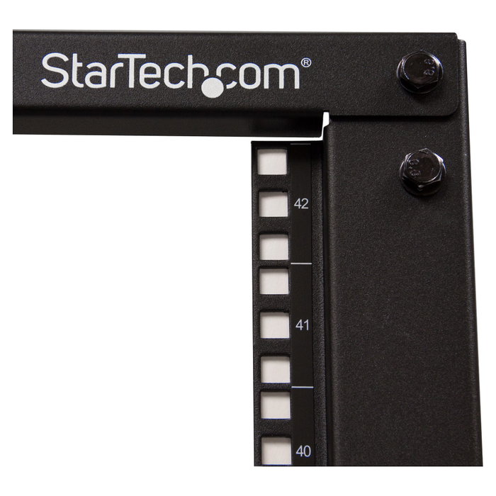 StarTech Rack de marco abierto 42U de 4 columnas con profundidad ajustable StarTech Rack de marco abierto 42U de 4 columnas con profundidad ajustable