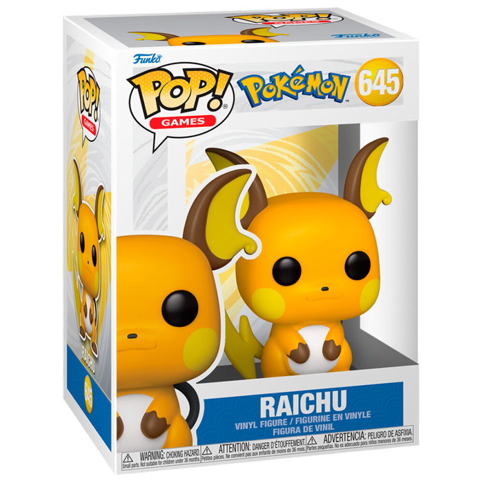 Funko Figura POP Pokemon Raichu Vinilo 9cm Caja Regalo