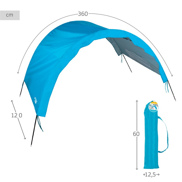 Aktive Carpa plegable para playa azul