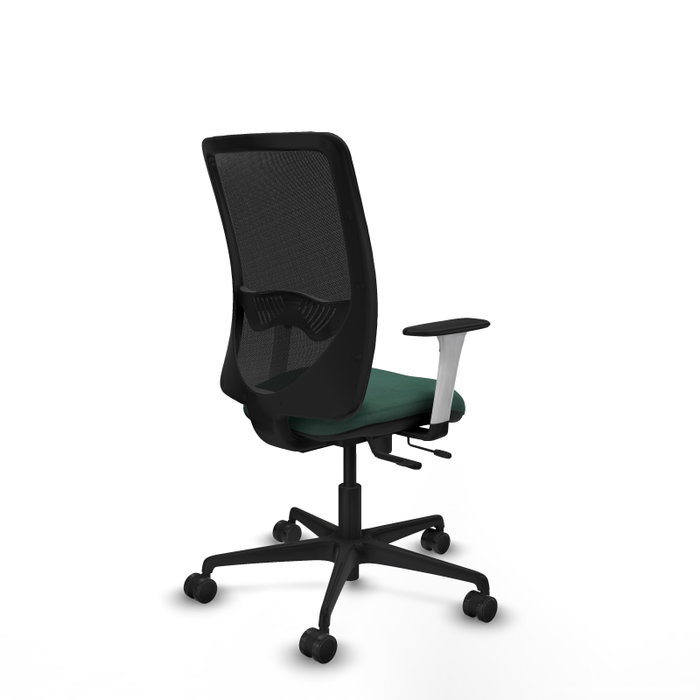 PIQUERAS Y CRESPO Silla de oficina Zulema con mecanismo Sincro/Traslack, Verde botella y Negro