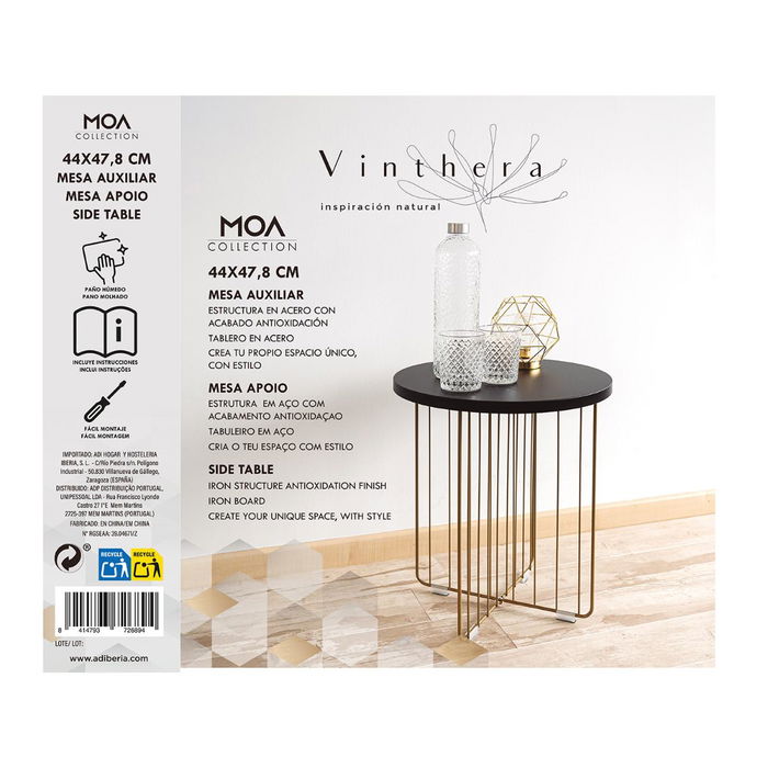 Mesa Auxiliar Acero Moa Vinthera 44×47,8 cm (4 Unidades) Mesa Auxiliar Acero Moa Vinthera 44×47,8 cm (4 Unidades)